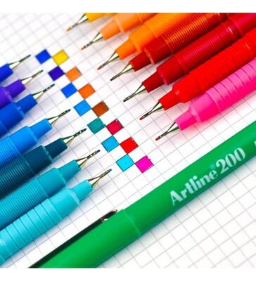 Artline Fine Keçe Uçlu Yazı Kalemi Uç 0.4mm 200N Kırmızı