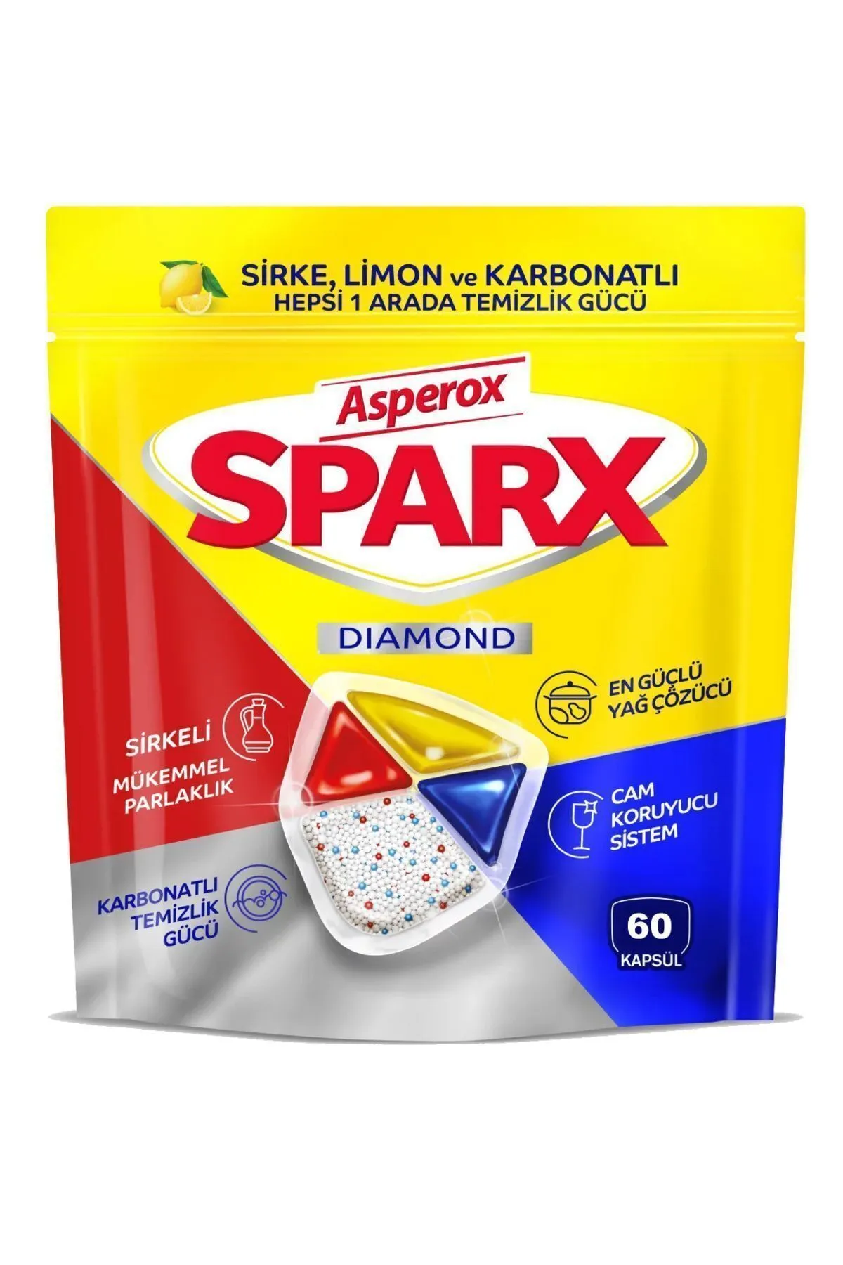 Asperox Bulaşık Makinesi Kapsülü Sparx Diamond 60 lı - Thumbnail