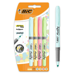 Bic Fosforlu Kalem Brite Liner Set Grip Pastel 4 lü - Thumbnail