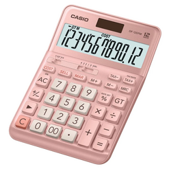 Casio DF-120FM-PK Pembe 12 Hane Masa Üstü Hesap Makinesi - Thumbnail