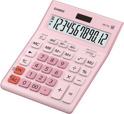 Casio GR-12C-PK 12 Hane Pembe Masa Üstü Hesap Makinesi - Thumbnail