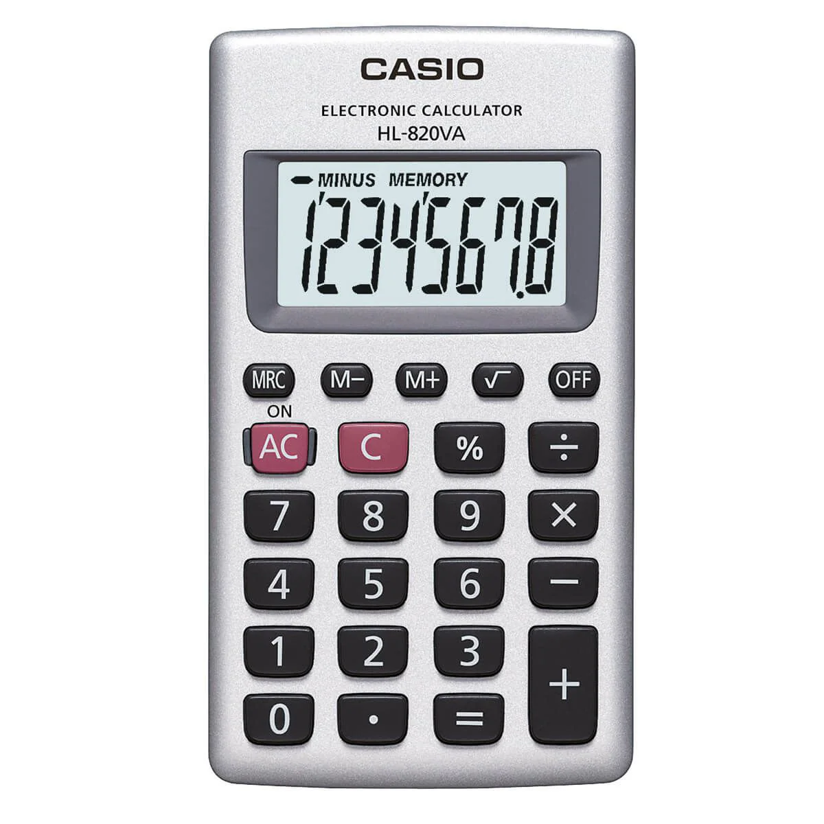 Casio HL-820VA-W 8 Hane Beyaz Cep Tipi Hesap Makinesi - Thumbnail