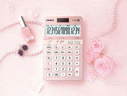 Casio JS-40B-PK Pembe Profesyonel 14 Hane Masa Üstü Hesap Makinesi - Thumbnail