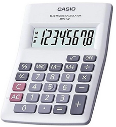 Casio MW-5V-WE 8 Hane Beyaz Masa Üstü Hesap Makinesi - Thumbnail