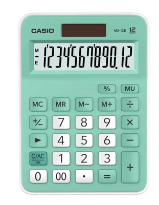 Casio MX-12B-GN Açık Yeşil 12 Hane Masa Üstü Hesap Makinesi