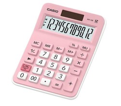 Casio MX-12B-PK Pembe 12 Hane Masa Üstü Hesap Makinesi - Thumbnail