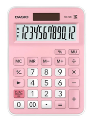 Casio MX-12B-PK Pembe 12 Hane Masa Üstü Hesap Makinesi - Thumbnail