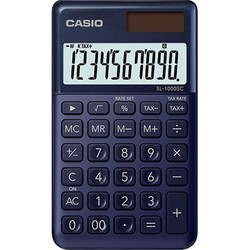 Casio SL-1000SC-NY Cep Tipi 10 Hane Lacivert Hesap Makinesi - Thumbnail