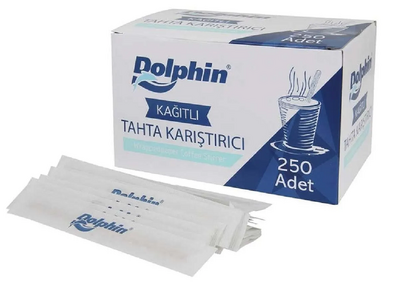 Dolphin Kağıtlı Tahta Karıştırıcı 11cm 250li