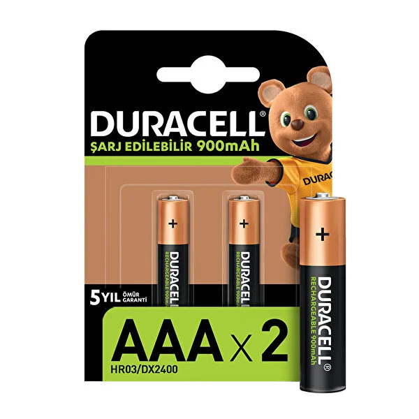 Duracell Pil AAA Şarj Edilebilir 900mah 2 li - Thumbnail