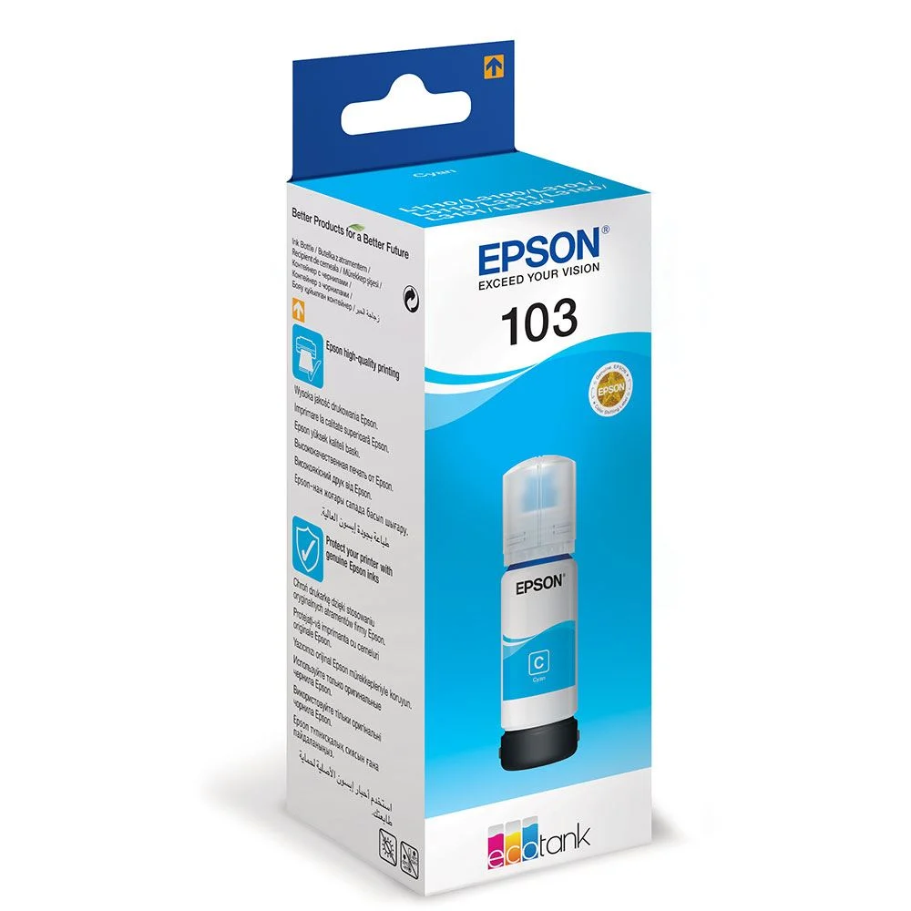 Epson 103 Mürekkep Şişe C13T00S24A Mavi 70ml