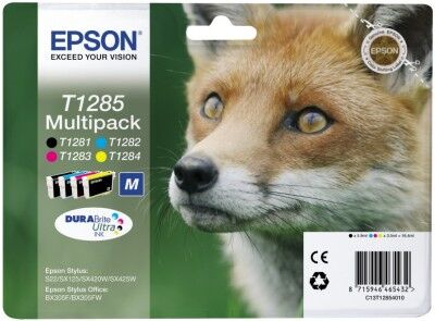 Epson BX305 SX125-425 Multipack 4'lü Mürekkep Kartuş T12854022