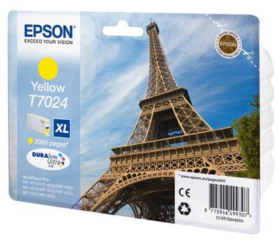 Epson T7024 Yellow Sarı 2.000 Sayfa Mürekkep Kartuş T70244010