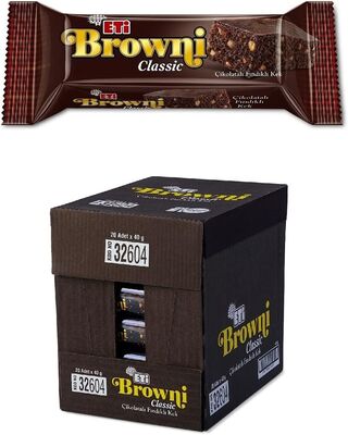 Eti Browni Classic Çikolatalı Fındıklı Kek 40gr 20 li