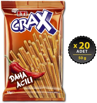 Eti Çubuk Kraker Crax Acılı 50gr 20 li