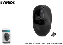 Everest SMW-666 USB Sarı 2.4 GHZ Optik Kablosuz Mouse 1500Dpı - Thumbnail