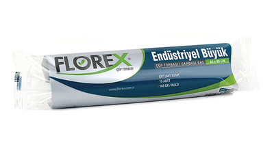 Florex Çöp Torbası Büyük Endüstriyel 65x80 160gr Siyah 10 lu 528