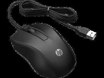 HP 100 6VY96AA Siyah Optik Kablolu Mouse 1.600 DPI Hassas Optik Sensörü