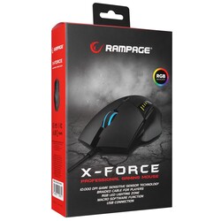 Rampage SMX-R83 X-FORCE Usb Siyah 10000 dpi RGB Aydınlatmalı Gaming Oyuncu Mouse - Thumbnail