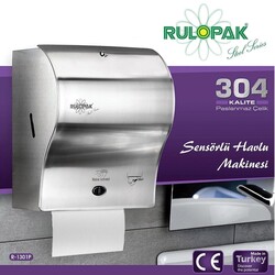 Rulopak Dispenser Havlu Sensörlü Paslanmaz 21cm R-1301p - Thumbnail