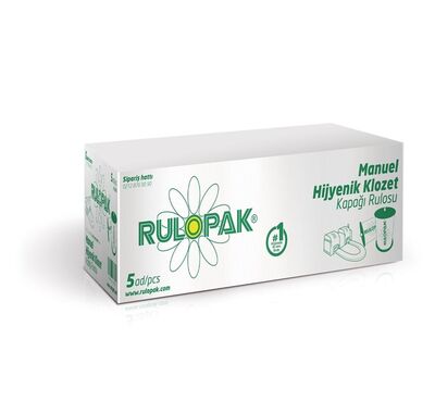 Rulopak Manuel Hijyenik Klozet Kapağı Rulosu 5 Adet 100202