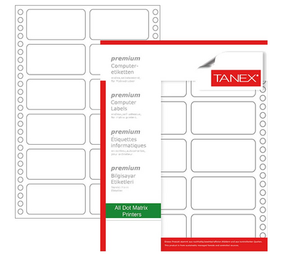 Tanex Etiket Sürekli Form 35mmx77mm TN-0018