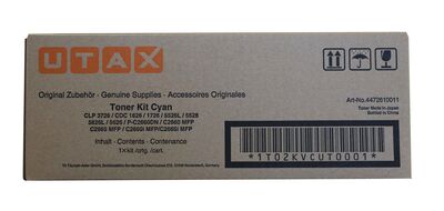 Utax CLP-3726 P-C2660-2665 CDC-1626-1726-4726 Cyan Mavi Orjinal Fotokopi Toneri 7.200 Sayfa