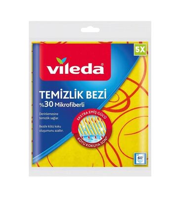 Vileda Temizlik Bezi %30 Microfiberli Sarı 5