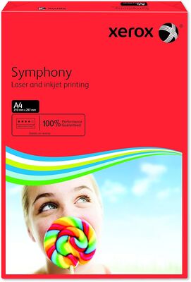 Xerox Symphony A4 Renkli Fotokopi Kağıdı 80gr Kırmızı