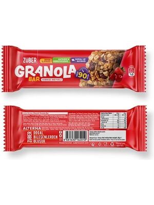 Züber Granola Bar Kırmızı Meyveli 25g 15 li